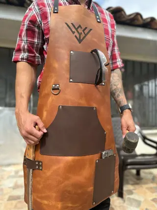 Close-up of the chest pocket holding a tool